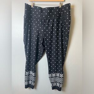 Lane Bryant Livi Active Fair Isle Leggings with Pockets Size 26/28